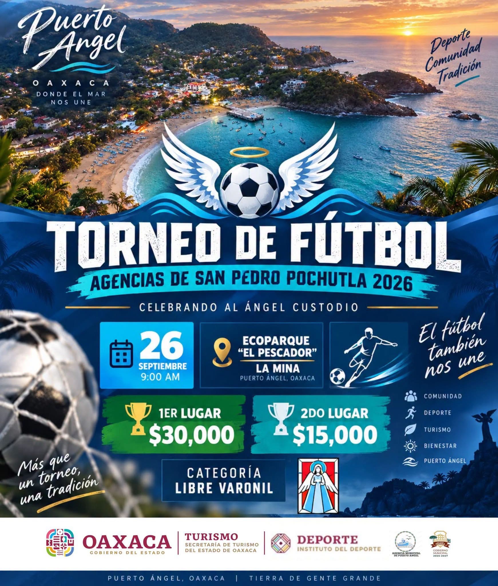 Cartel del torneo Torneo de Fútbol Agencias de San Pedro Pochutla - Puerto Ángel, Oaxaca