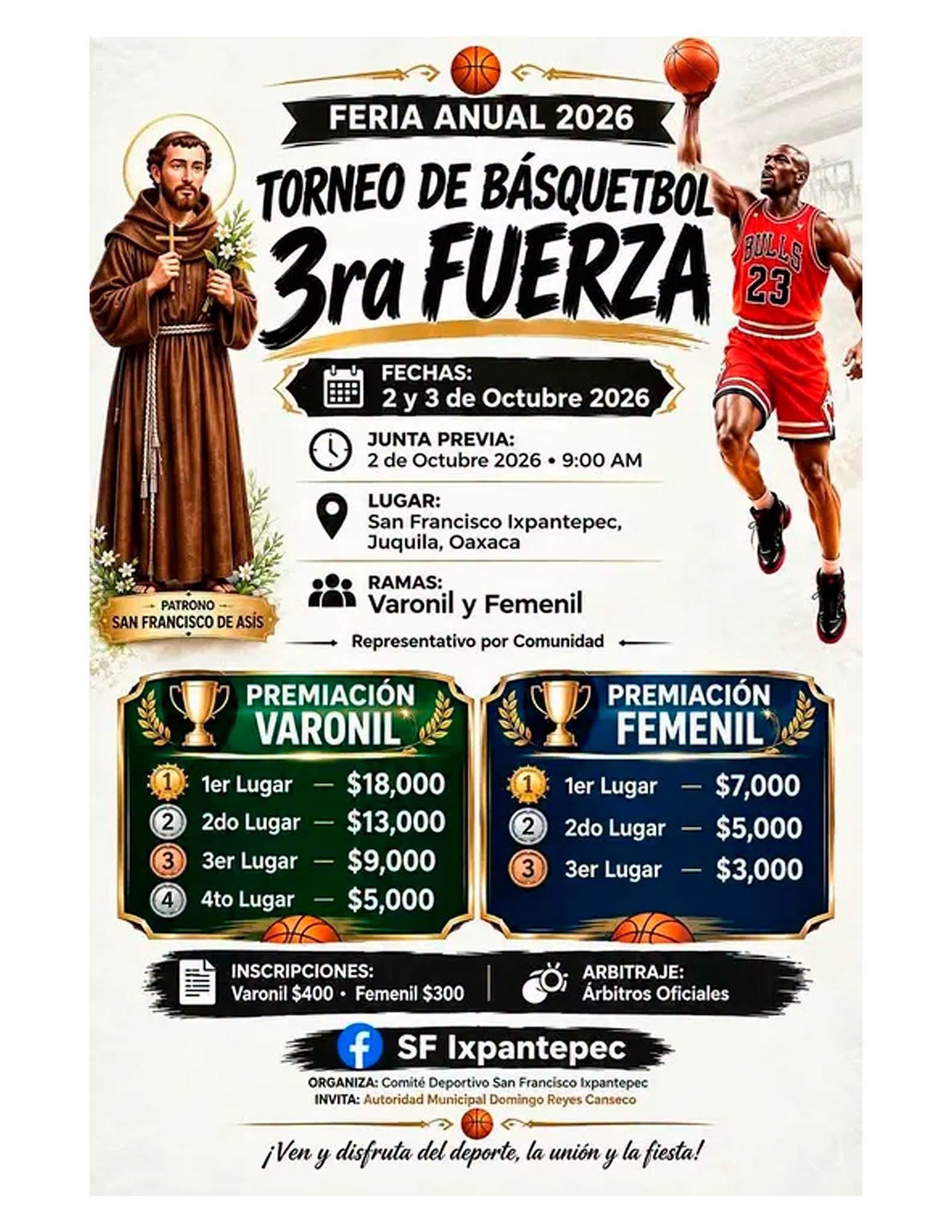 Torneo de Básquetbol San Francisco de Asís - San Francisco Ixpantepec, Oaxaca — imagen 2