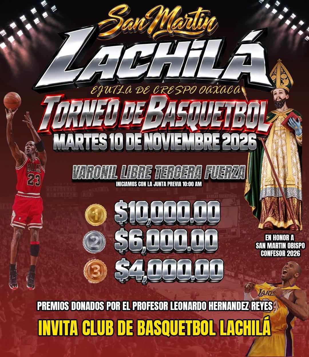Torneo de Básquetbol San Martín Obispo - San Martín Lachilá, Oaxaca — imagen 1