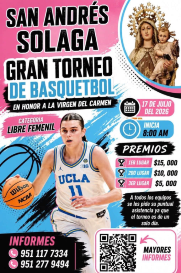 Gran Torneo de Basquetbolen Honor a la Virgen del Carmen - San Andrés Solaga — imagen 1