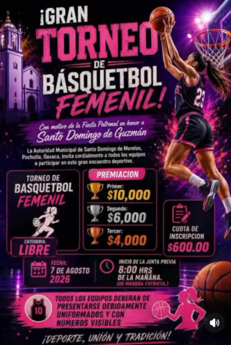 Cartel del torneo Torneo de Basquetbol - Santo Domingo de Guzmán