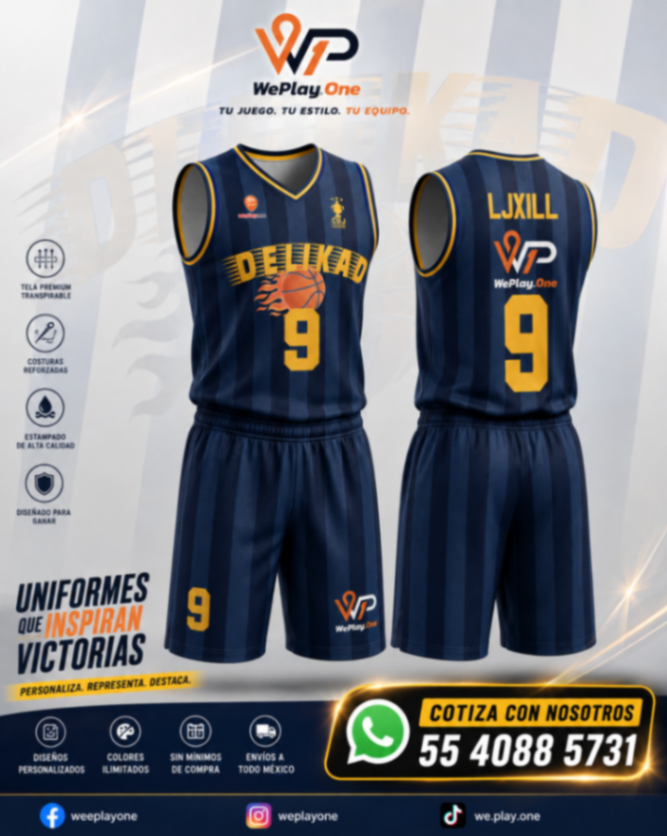 Mockup del uniforme Jersey Delikad de basquetbol